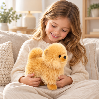 Hermann Teddy Gold Pomeranian Dog Soft Toy – 23cm Plush