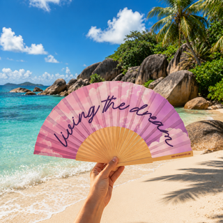 Fantastico Fans Living The Dream Hand Fan | Summer Gift