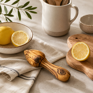 Verano Olive Wood Lemon Reamer | Handmade Citrus Juicer