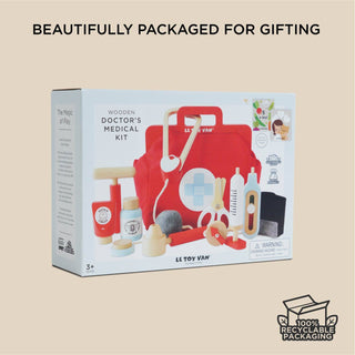 Pretend Play Doctor’s Bag — Wooden Medical Set for Little Caregivers