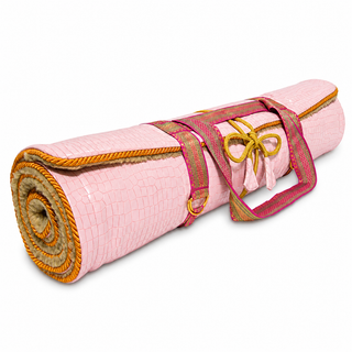 Holistic Silk Pink Lavender Yoga Rug Mat