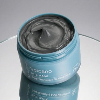 Plantifique Volcano Mud & Marine Clay Face Mask – Vegan Deep Cleansing Skincare Treatment