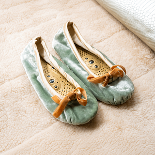 Holistic Silk Jade Silk Velvet Slippers with Magnetic Insoles
