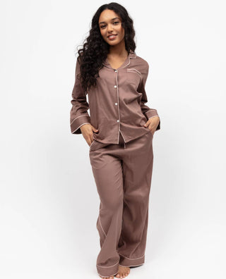 Fulham Mocha Long Sleeve Pyjama Set