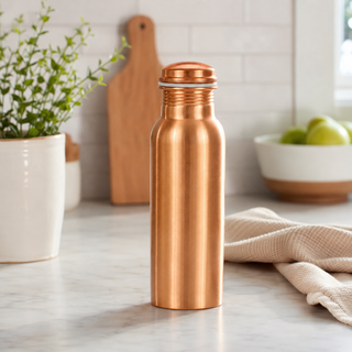 Plain Matt Copper Water Bottle – 700ml