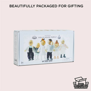 Wooden Doll Family Set — Posable FSC® Dolls with Hand-Finished Outfits