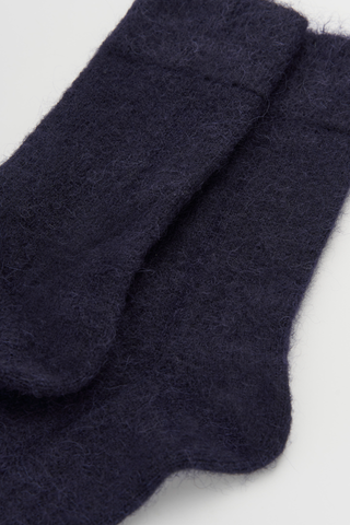 Inky Blue Ultra Soft Alpaca Socks