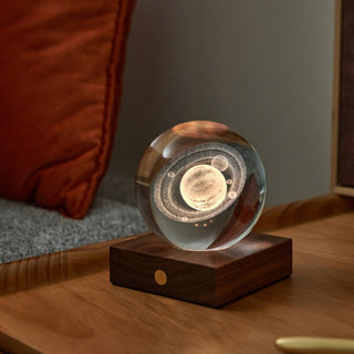 Gingko Amber Crystal Night Light