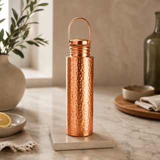 El Cobre Handcrafted Hammered Copper Water Bottle – 1L