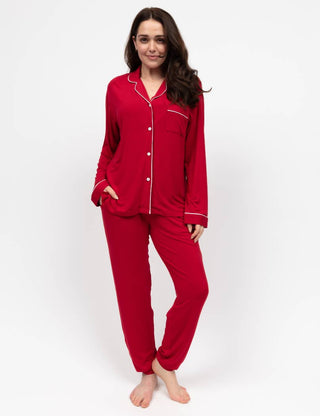 Blaze Red Jersey Revere Pyjama Set