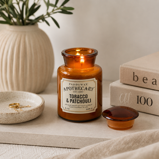 Paddywax Apothecary Tobacco & Patchouli Hand-Poured Candle 226g