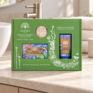 The English Soap Company Ocean Seaweed Hand & Body Gift Set | Anniversary Trio