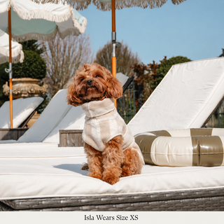 Hazelnut Stripe | The Cosy Cloak Drying Robe