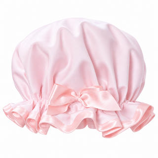 Shower Goddess Pink Shower Cap – Luxury Hair Protection