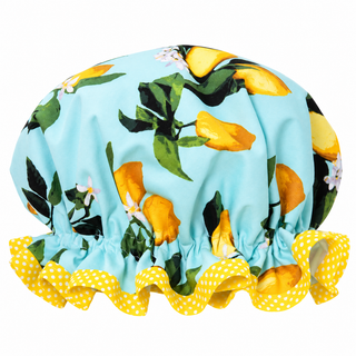 Shower Goddess Lemons Shower Cap – Luxury Hair Protection
