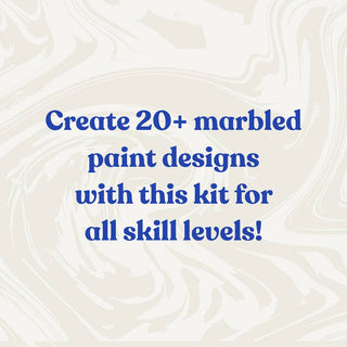 Mindful Paper Marbling Kit for Adults – 12 Paints & 20 Sheets