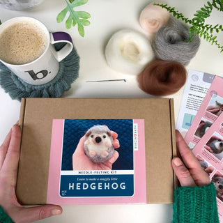 Bergin & Bath Hedgehog Needle Felting Kit for Beginners – Adult & Teen Craft Kit