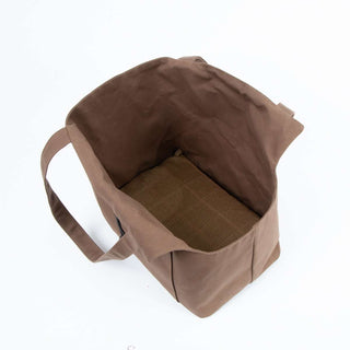 Soho Poms Caramel Waxed Cotton Rainy Poms Dog Carrier