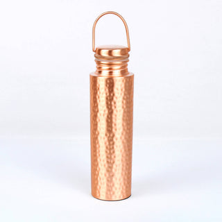 El Cobre Handcrafted Hammered Hook Cap Pure Copper Water Bottle 1L