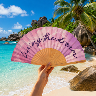 Fantastico Fans Living The Dream Hand Fan | Summer Gift