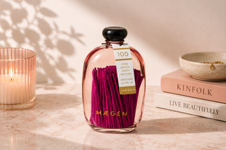 Maegen Long Matches in Pink Glass Bottle | 100 Luxury Safety Matches
