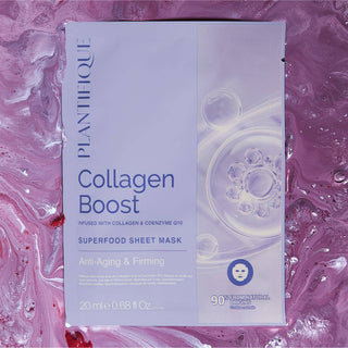 Plantifique Vegan Collagen Sheet Masks | Hydrating Face Mask Set (5 Pack)