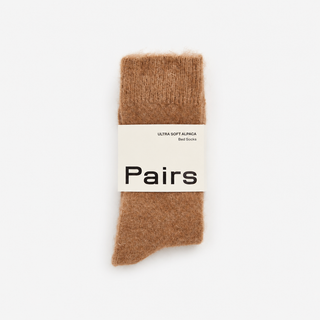 Pairs Scotland Biscuit Beige Alpaca Bed Socks - Ultra Soft