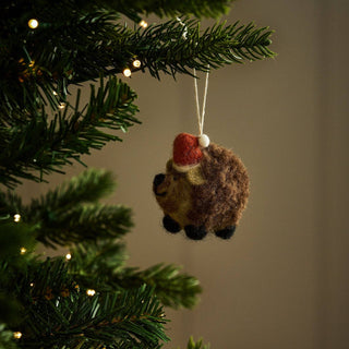 Felt Hedgehog Bauble – Sustainable Handmade Christmas Decoration