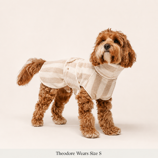 Hazelnut Stripe | The Cosy Cloak Drying Robe