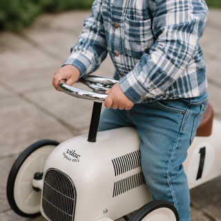 Vilac Vintage Metal Ride-On Car – Bone