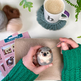Bergin & Bath Hedgehog Needle Felting Kit for Beginners – Adult & Teen Craft Kit