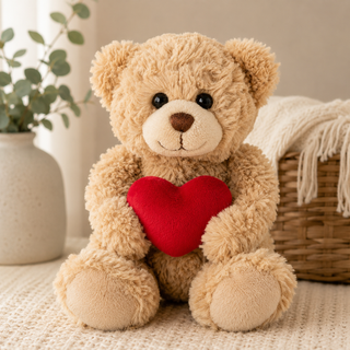 Hermann Teddy Bear with Heart Gift 20cm | Soft Plush Keepsake Bear