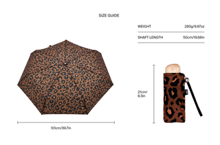 Original Duckhead Mini Umbrella – Lightweight Compact Travel Umbrella with Maple Wood Handle