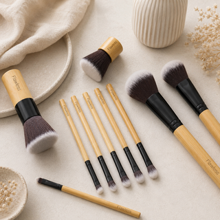 Luxury Vegan Makeup Brush Set | 11-Piece Bamboo Brushes