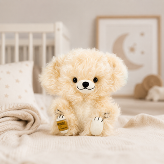 Limited Edition Merrythought Teddy Bear – Cheeky Macaron Bear (Vanilla)