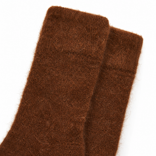 Pairs Scotland Alpaca Calf-Length Socks – Rich Brown