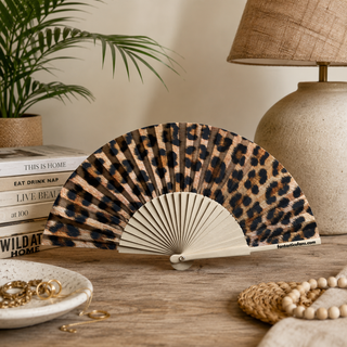 Fantastico Fans Leopard Print Hand Fan | Summer Gift