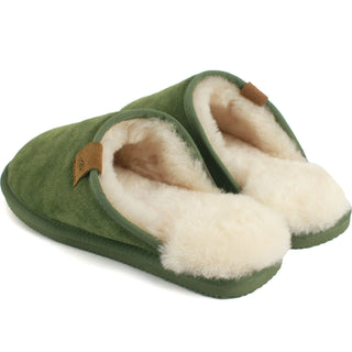 Men’s Sheepskin-Lined Suede Mule Slippers with EVA Sole | Pangolins