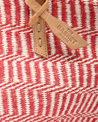 CHIMBA Handwoven Sisal Basket Bag – Rose & Red