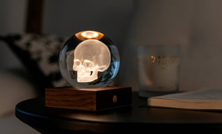 Gingko Amber Crystal Night Light