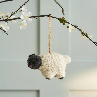 Sheep Felt Bauble – Sustainable Handmade Christmas Decoration