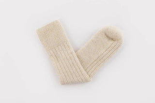 Ultra Soft Cream Alpaca Bed Socks: Small (UK 4-7)