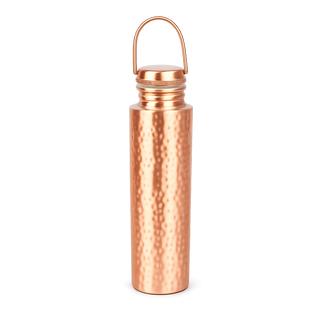 El Cobre Handcrafted Hammered Hook Cap Pure Copper Water Bottle 1L