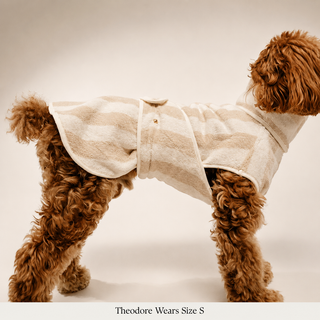 Hazelnut Stripe | The Cosy Cloak Drying Robe