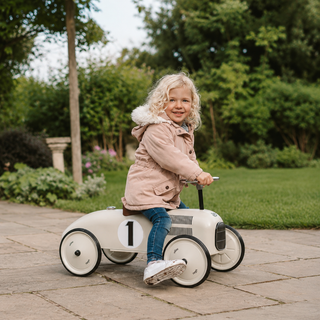 Vilac Vintage Metal Ride-On Car – Bone