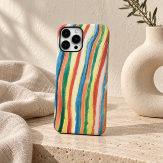 Casa Rolio Phone Case iPhone | Silicone + MagSafe | Stripy Designer Art