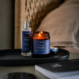 Aery Sleep Happy Candle | Lavender, Bergamot & Chamomile Soy Candle 140g
