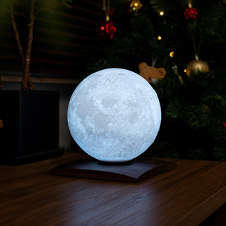 Gingko Smart LunaSpin Moon Lamp 18cm – Walnut