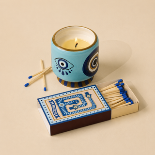 A Dopo Eye ceramic candle
