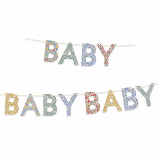 Meri Meri Liberty Baby Garland | Baby Shower Decoration & Nursery Banner